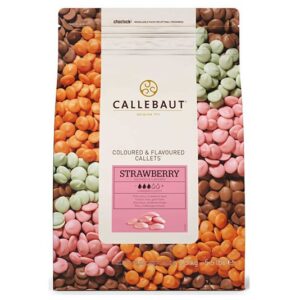 Bolsa de 2,5Kg de chocolate Callebaut de sabor a fresa