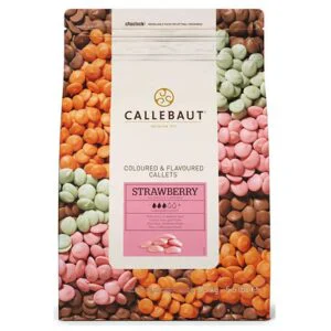 Bolsa de 2,5Kg de chocolate Callebaut de sabor a fresa