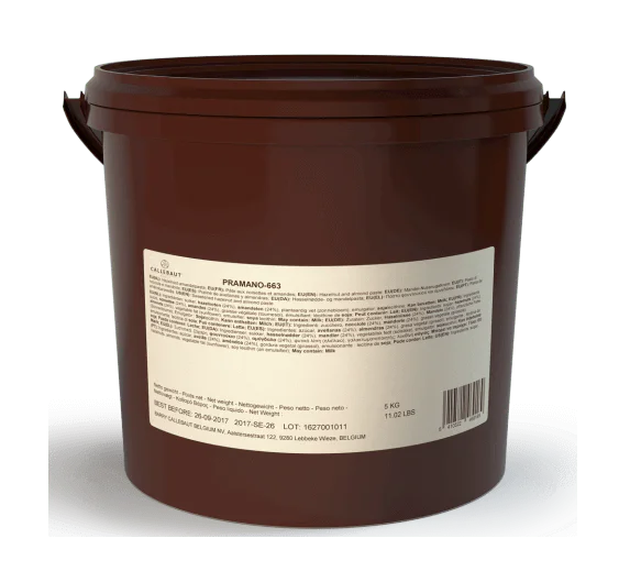 Praliné de almendra o avellana de Callebaut en 5Kg