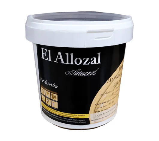 Bote de 1 Kg de praliné de almendra artesanal
