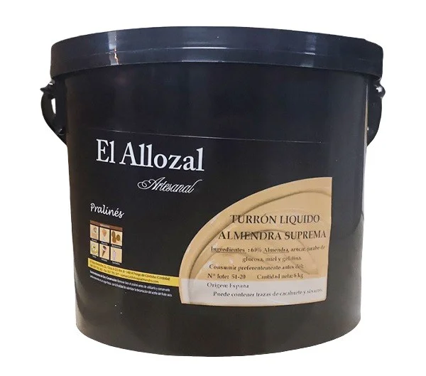 Turron almendra líquido natural en bote de 6Kg
