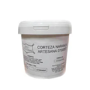 pasta elaborada con corteza de naranja