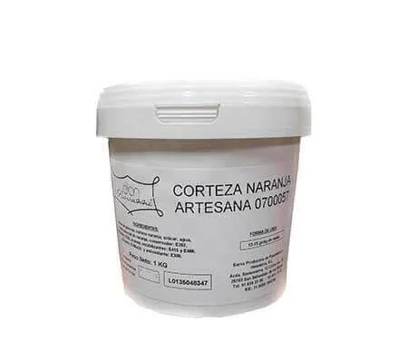 pasta elaborada con corteza de naranja