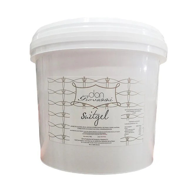 Gelatina líquida transparente de sabor y olor a azucarado