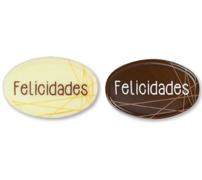 Cartel Felicidades Chocolate 60uds