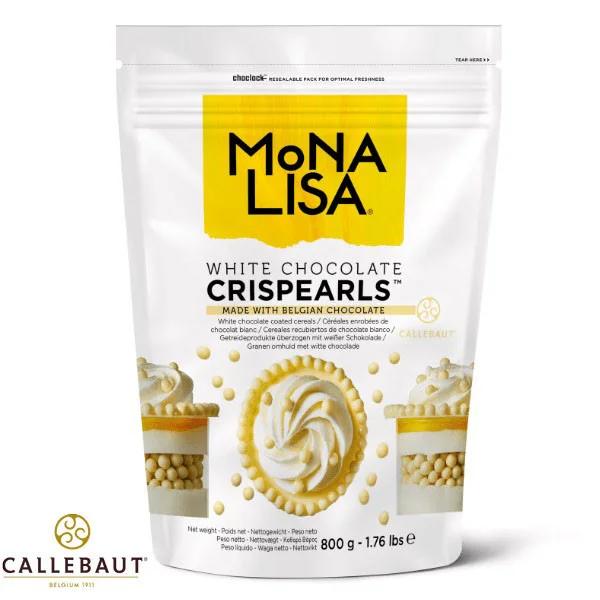 Bolsa de crispearls de chocolate blanco en 800gramos