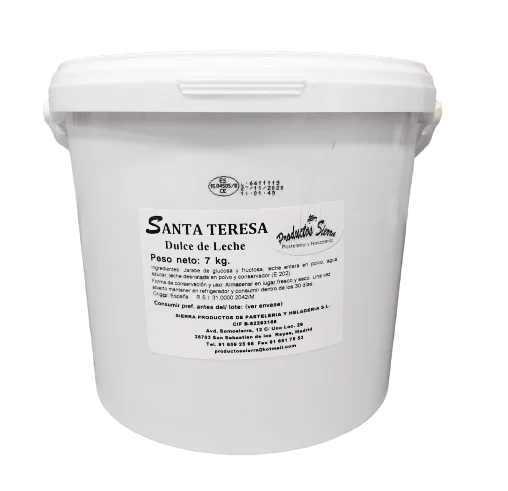 Cubo de 7kg de dulce de leche alfajorero de la marca márdel