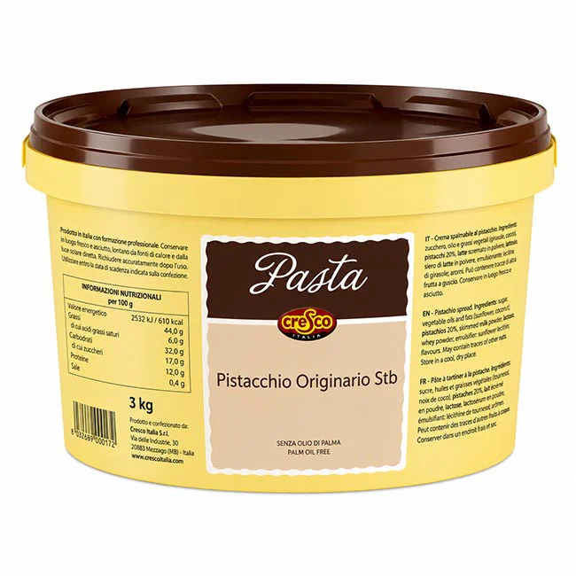 Pasta crema de pistacho original en bote de 3Kg de cresco