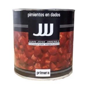 Bote de 3Kg de piminetos morrón en dados
