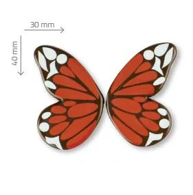 Mariposa Roja de Chocolate Negro 90uds - Imagen 3