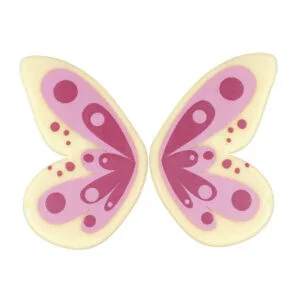 Mariposa Rosa de Chocolate Blanco 90uds para decoración