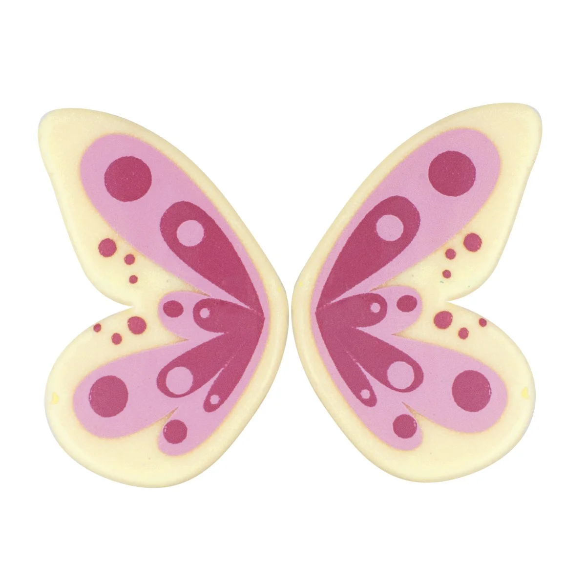 Mariposa Rosa de Chocolate Blanco 90uds para decoración