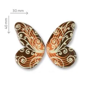 Mariposa Diseño de Chocolate Negro 90uds para decoración