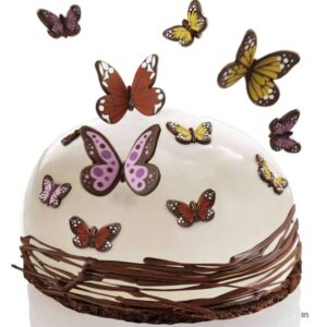 Mariposa Diseño de Chocolate Negro 90uds