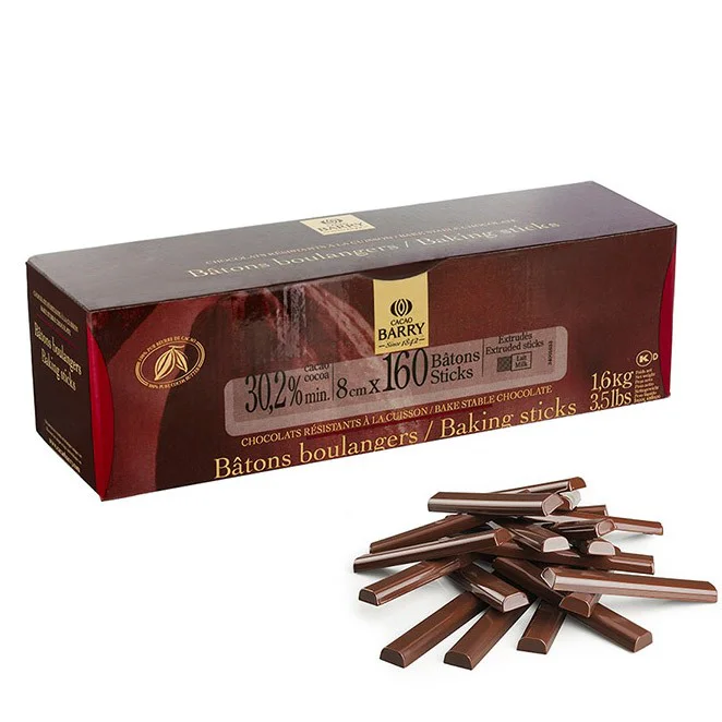 Caja de barritas de chocolate leche de barri en 1,6Kg