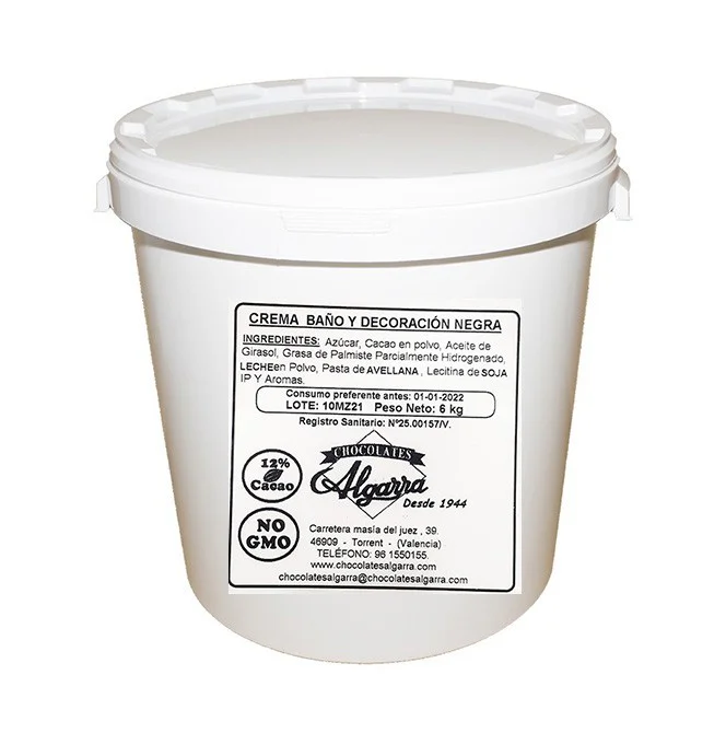 Crema baño de chocolate negro en 6Kg