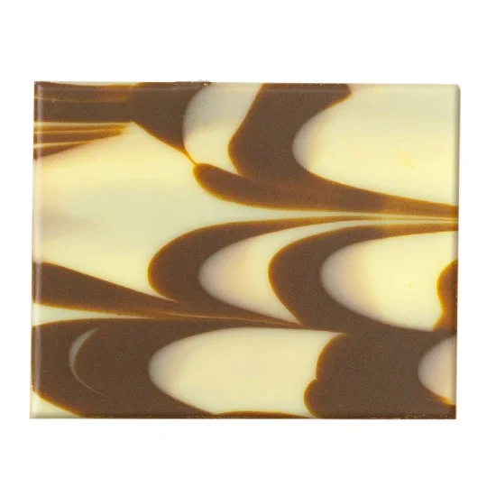 Rectángulo Mármol de Chocolate Blanco 350uds