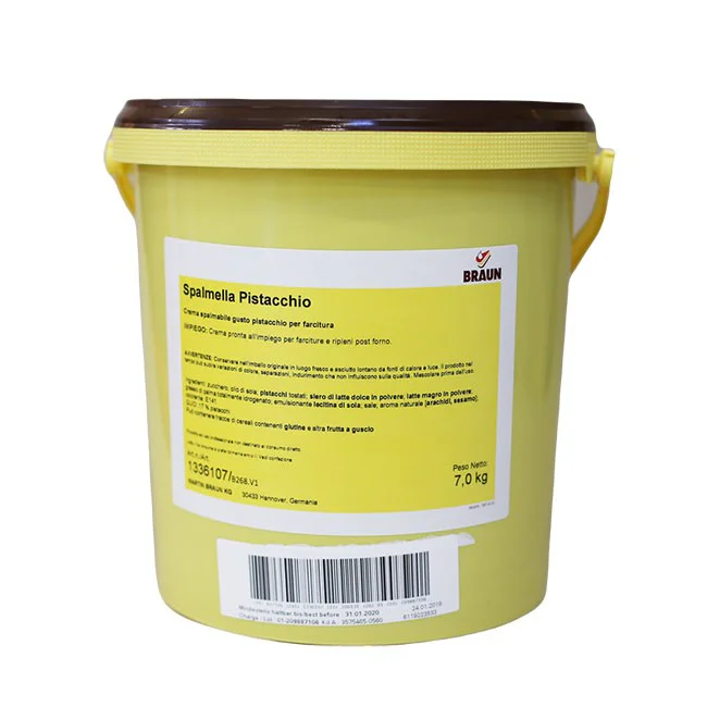 Cubo de Crema de pistacho para bollería en 7Kg