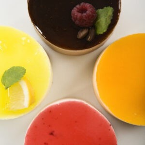 Crema gelatinosa de sabor a arándanos