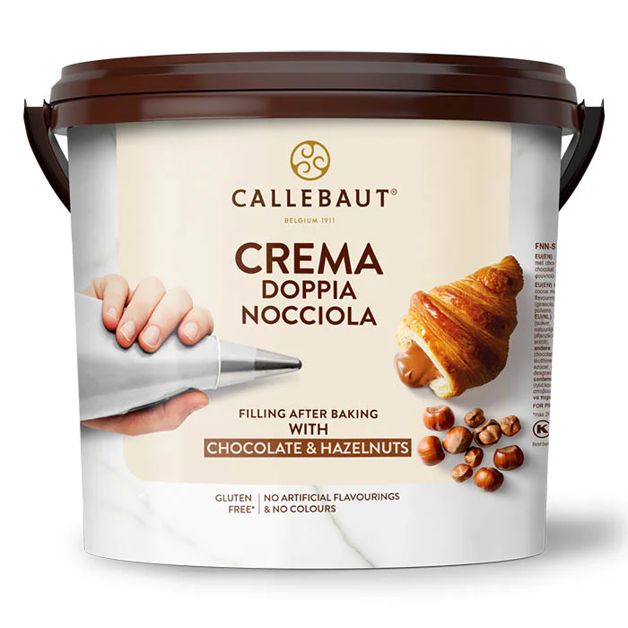 Crema de chocolate y avellana Callebaut en cubo de 5Kg