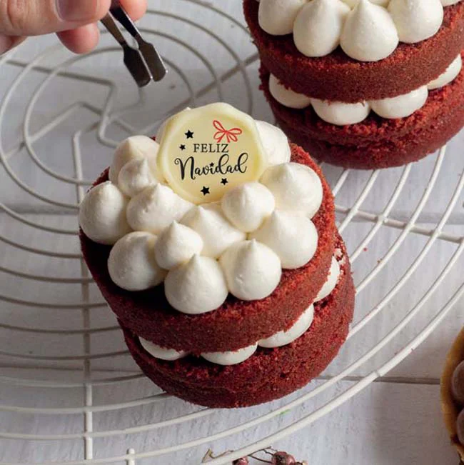 Lacres Feliz Navidad Chocolate Blanco 96ud - Imagen 2