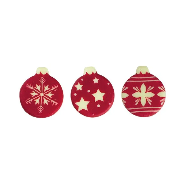 Surtido Bolas Navideñas Chocolate Blanco 135ud