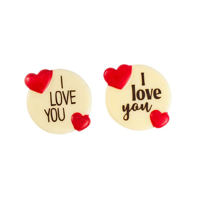 Doble Cartel "I Love You" Chocolate Blanco 135uds