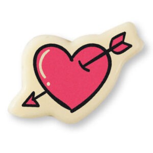 Corazón Flechazo Chocolate Blanco 105uds