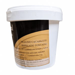 Praliné Cacahuete natural en bote de 1Kg