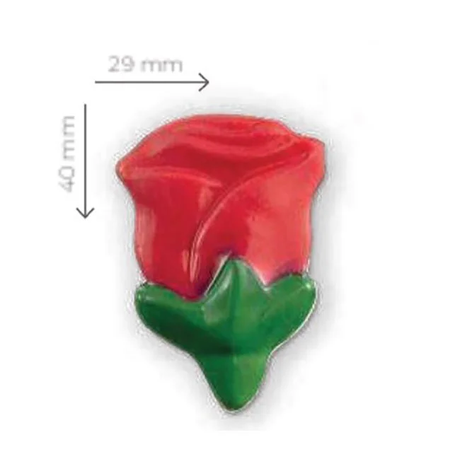 Rosa 3D Chocolate Blanco 96uds