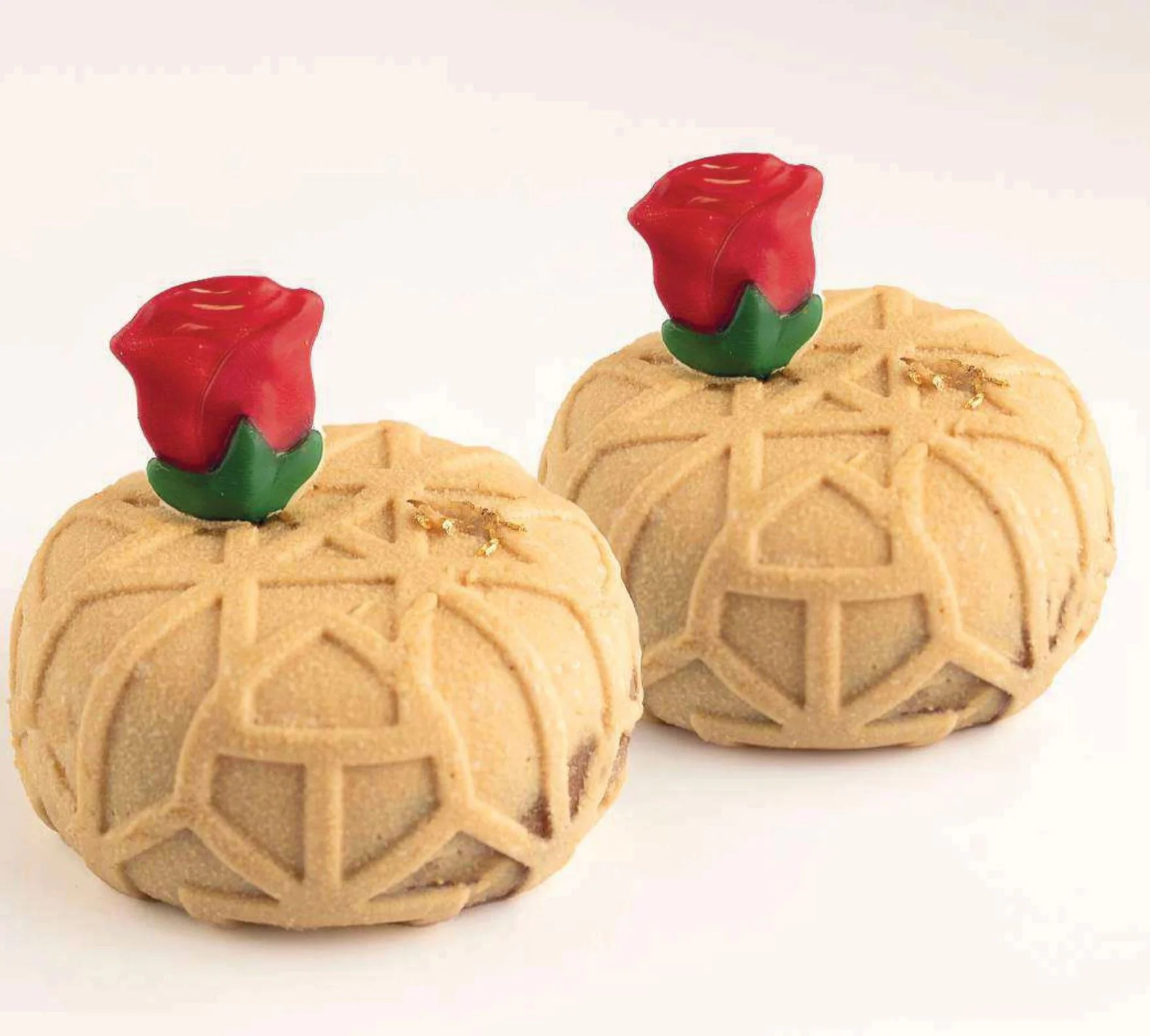 Rosa 3D Chocolate Blanco 96uds - Imagen 2